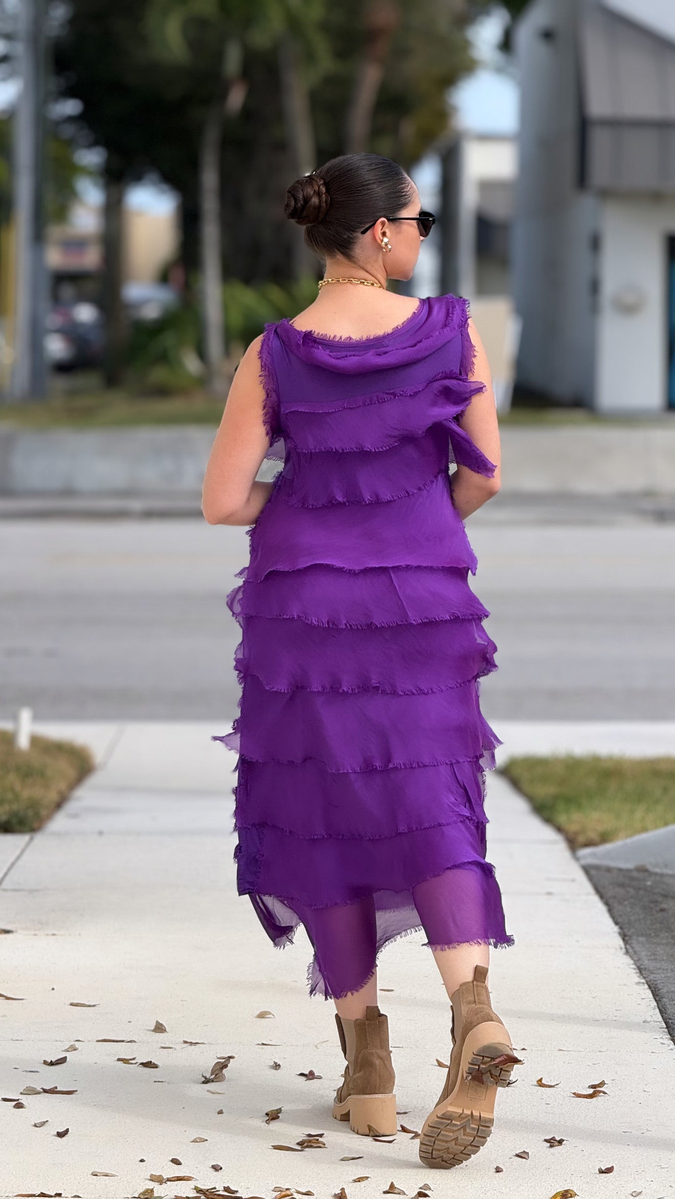 Vestido largo seda 100%