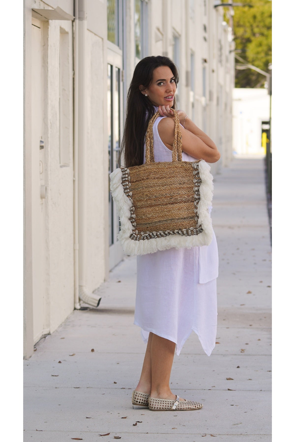 Camisero Lino  Blanco mujer miami