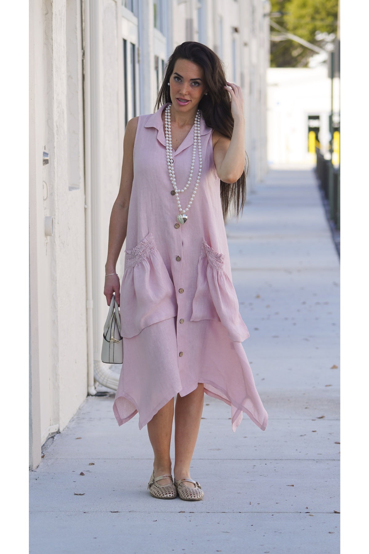 Camisero Lino  San Sebastian Rosa