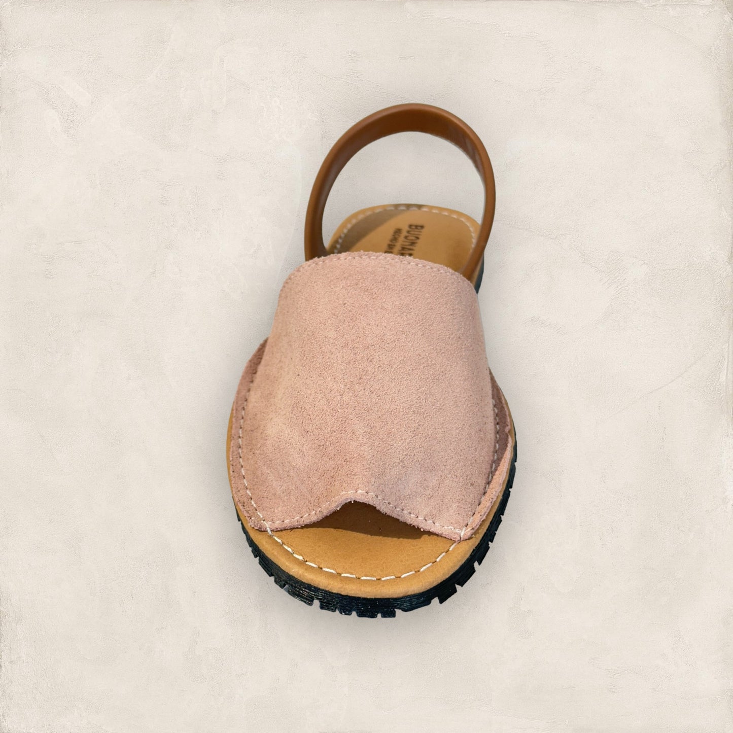 Sandalias menorquinas rosa claro