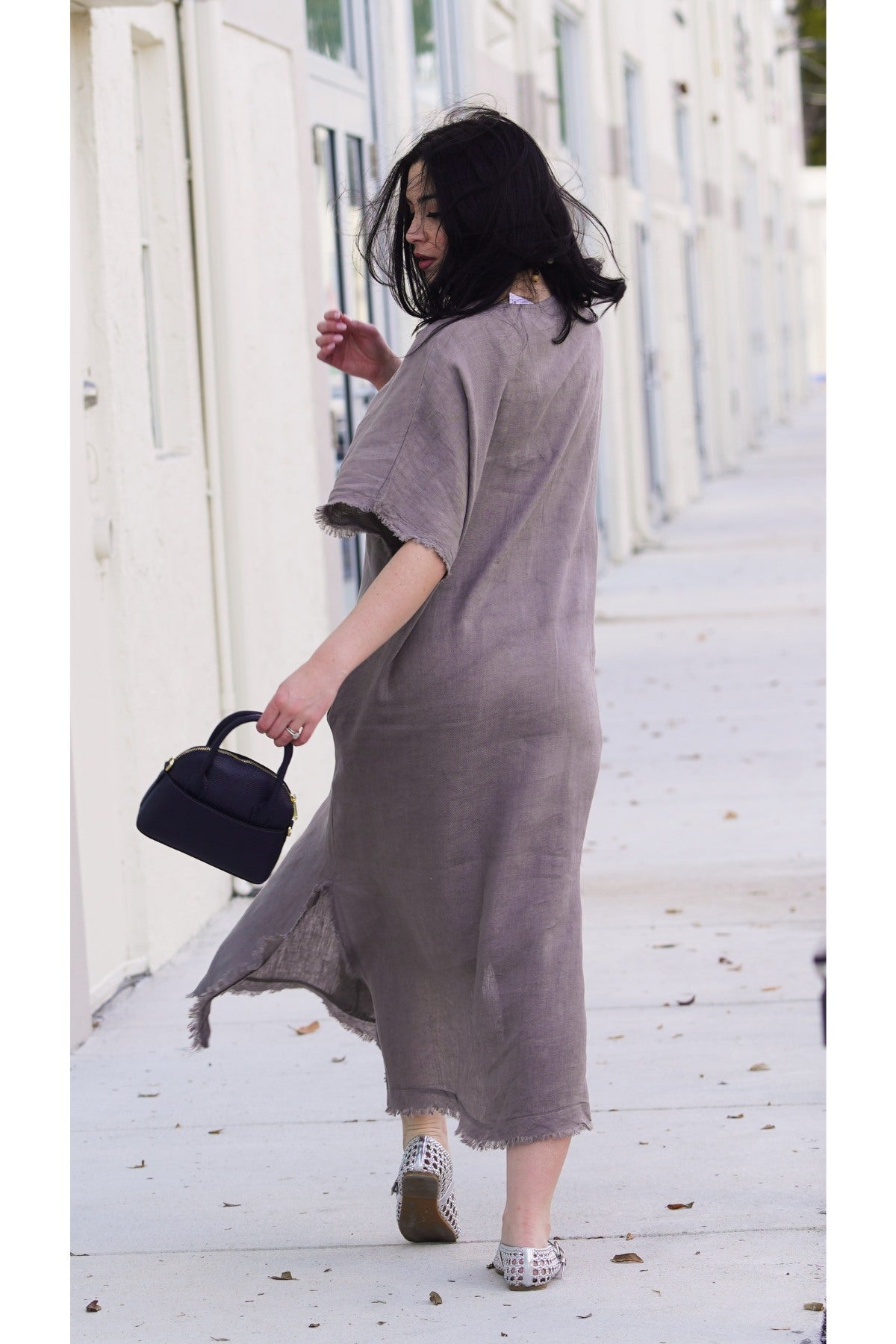 Vestido Alcides Bison lino miami