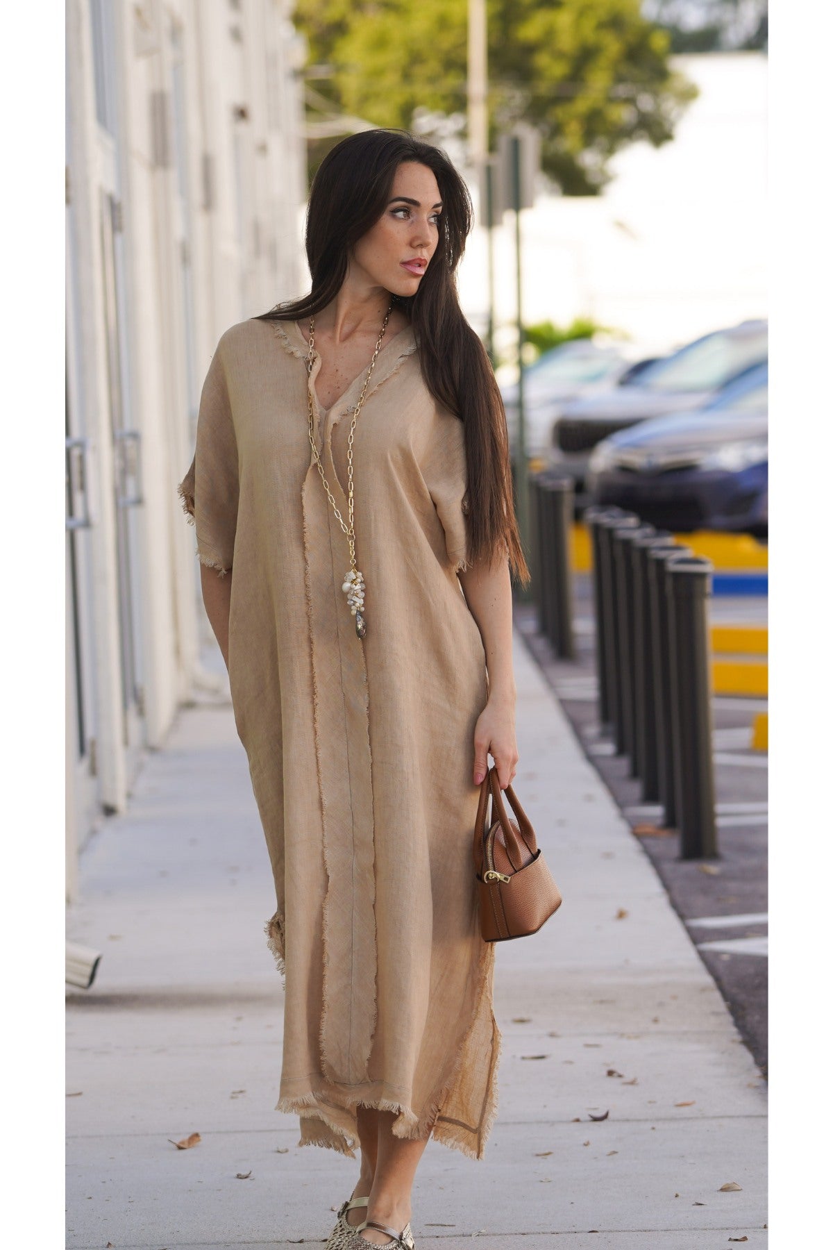 Vestido Alcides Caramelo