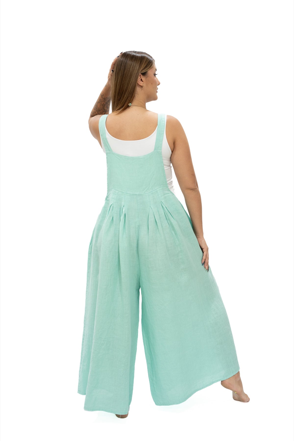 Jumper Cira lino acuamarina