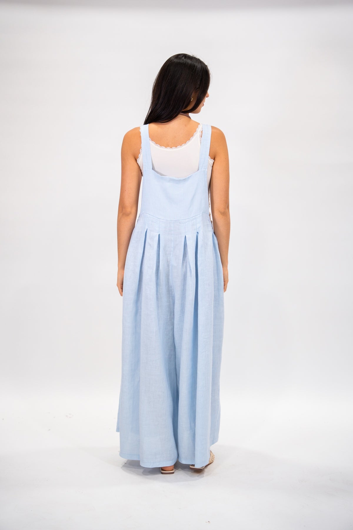 Jumper Lino Cira azul cielo espalda