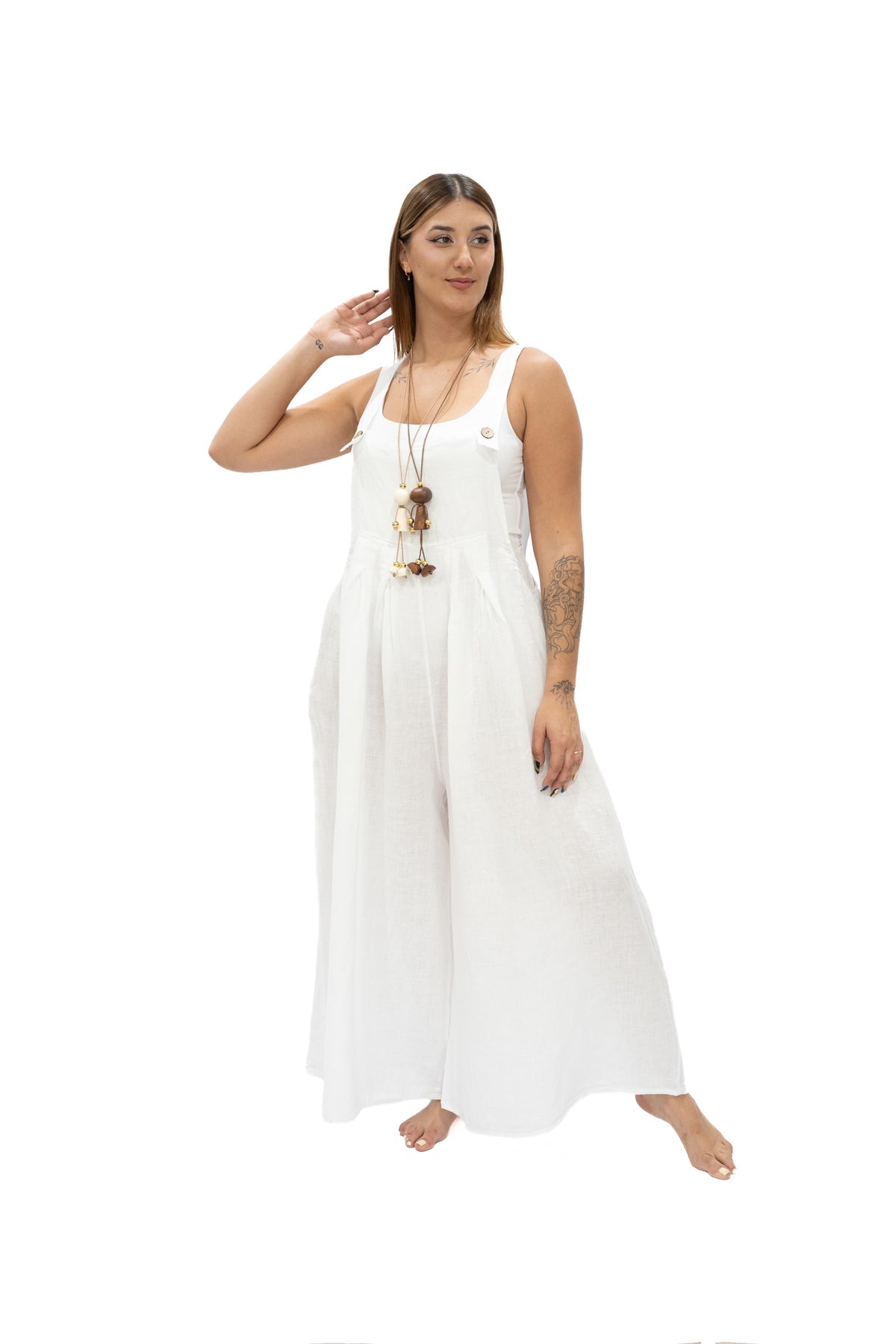 Jumper Cira lino blanco