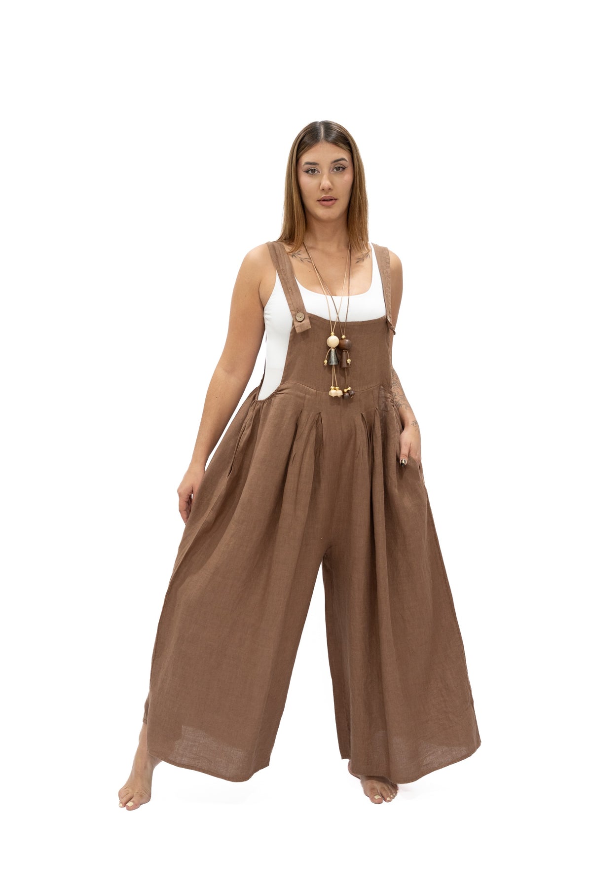 Jumper Cira lino chocolate