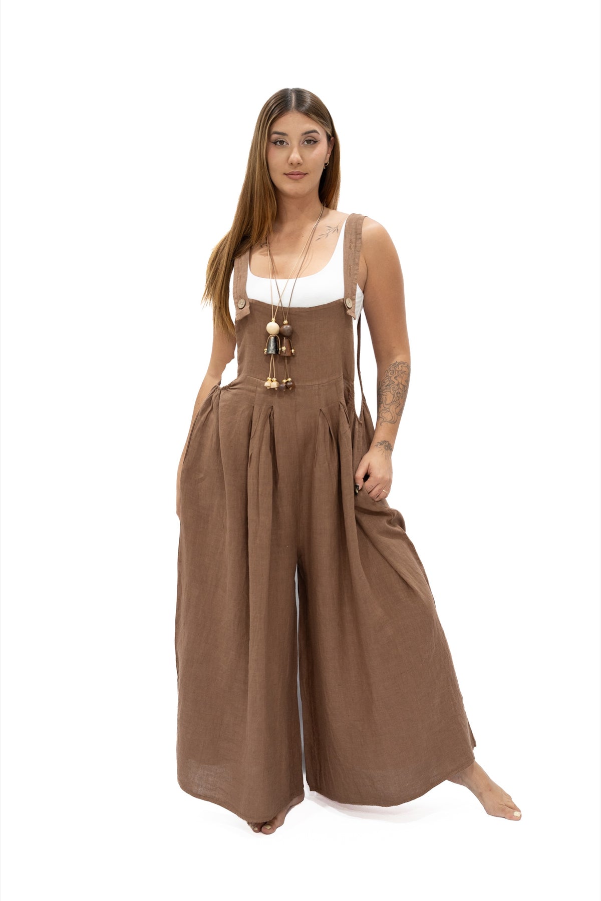 Jumper Cira lino chocolate