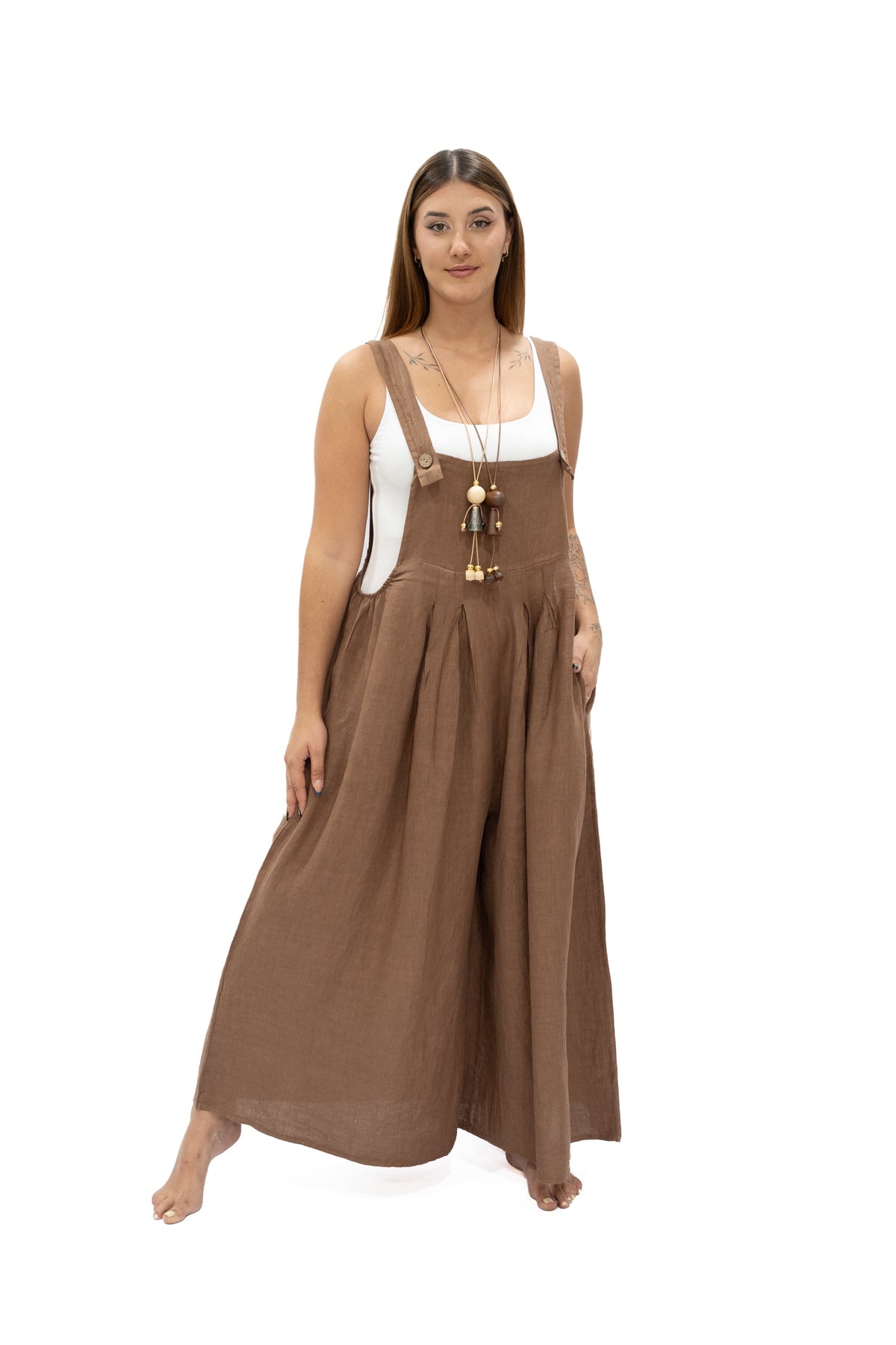 Jumper Cira lino chocolate