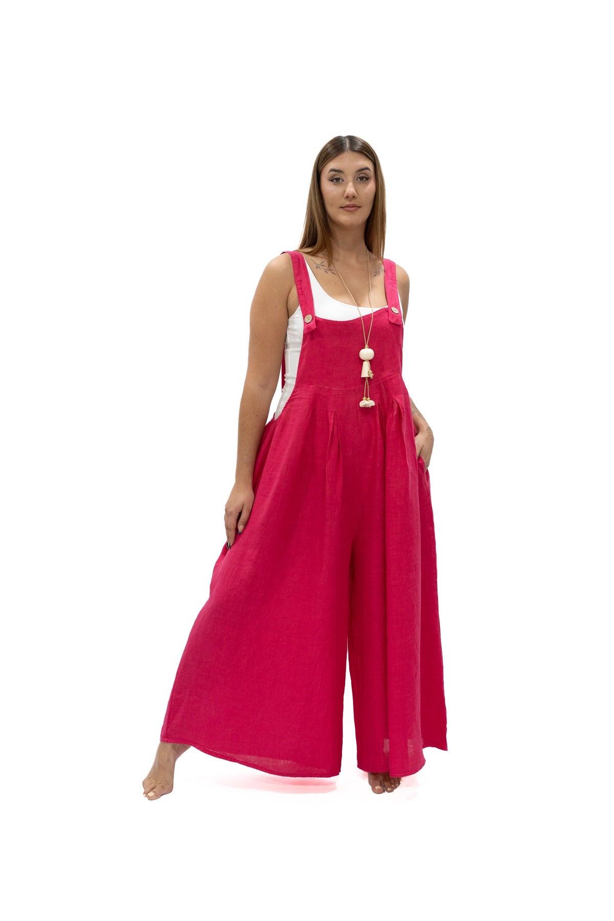 Jumper Cira lino fucsia