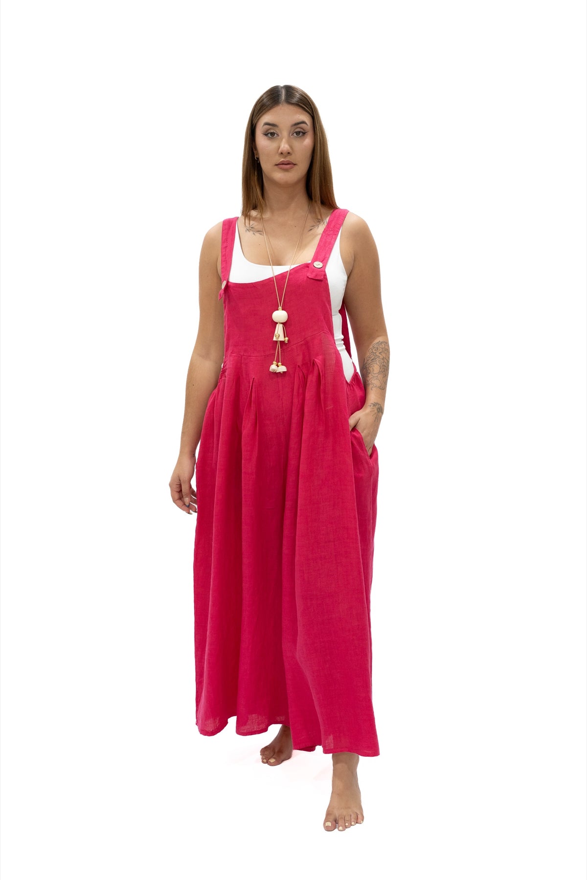 Jumper Cira lino fucsia
