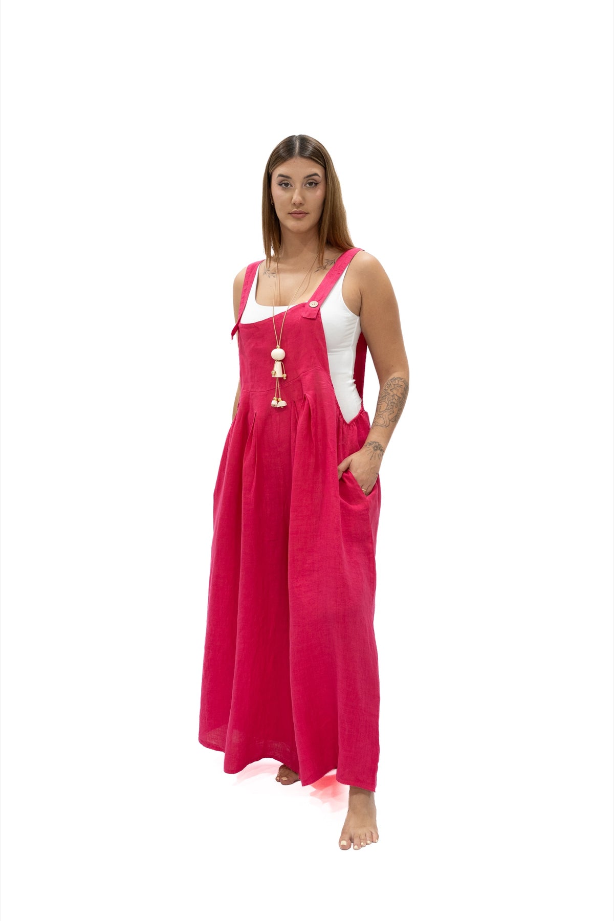 Jumper Cira lino fucsia