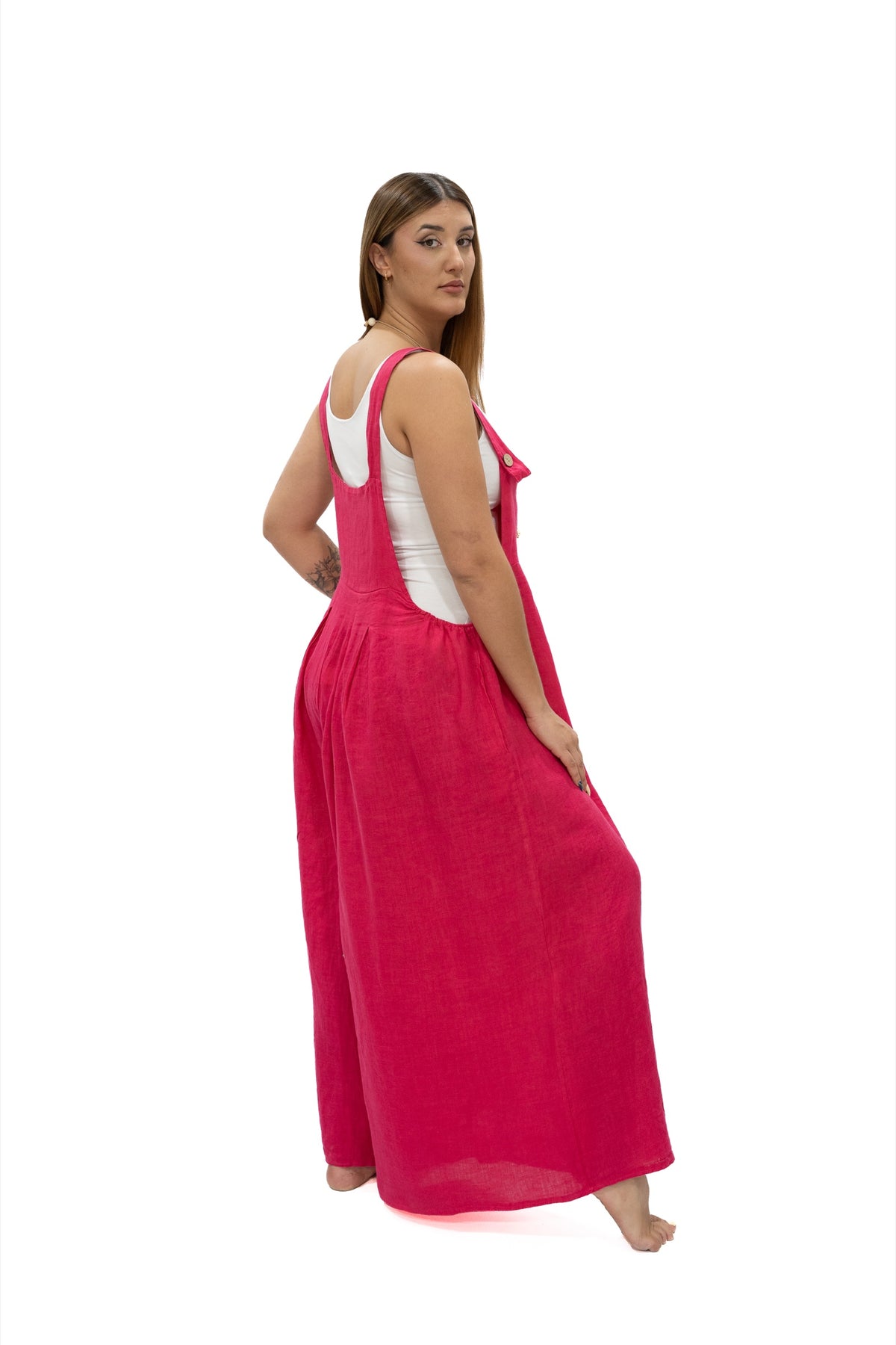 Jumper Cira lino fucsia