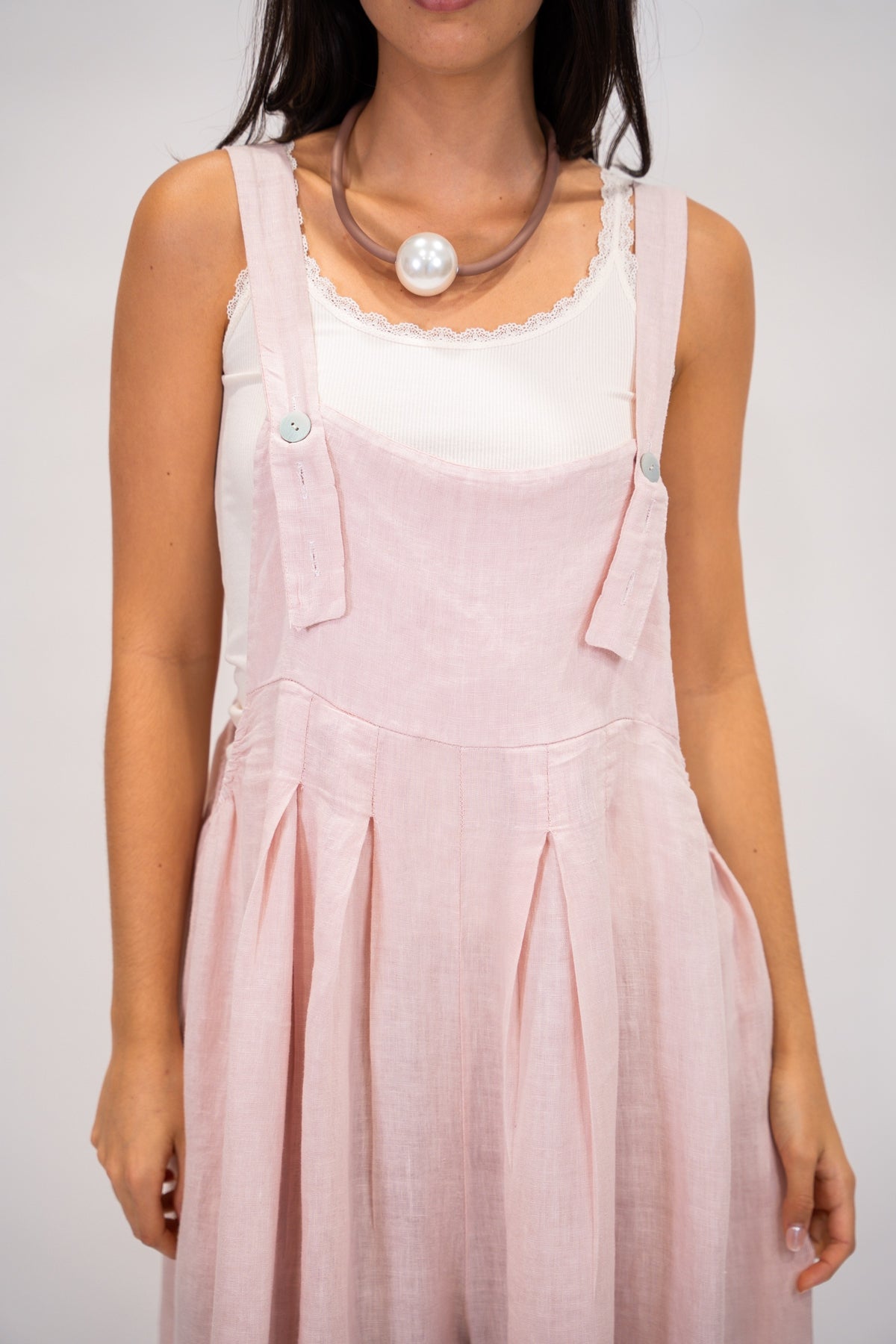 Jumper Lino Cira rosa bebé detalle
