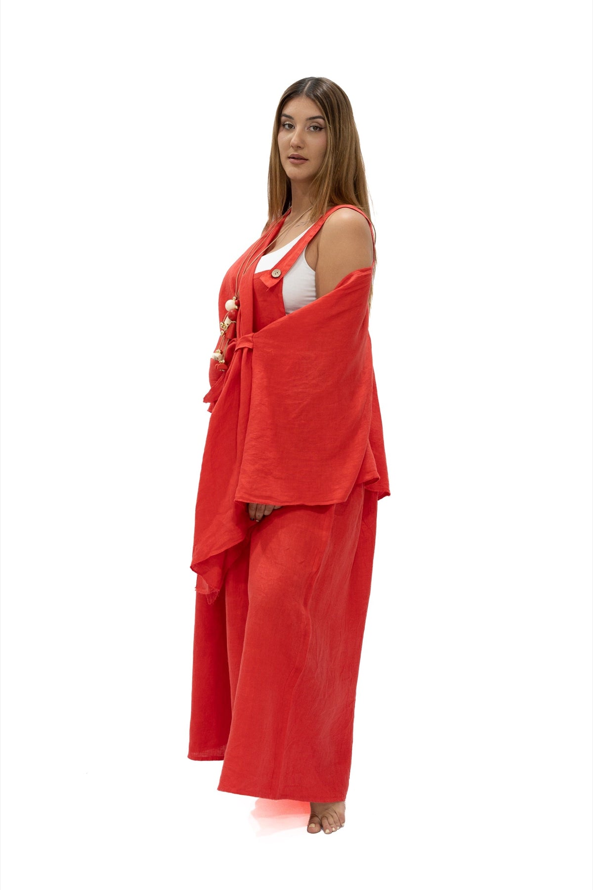 Túnica Chichi lino coral
