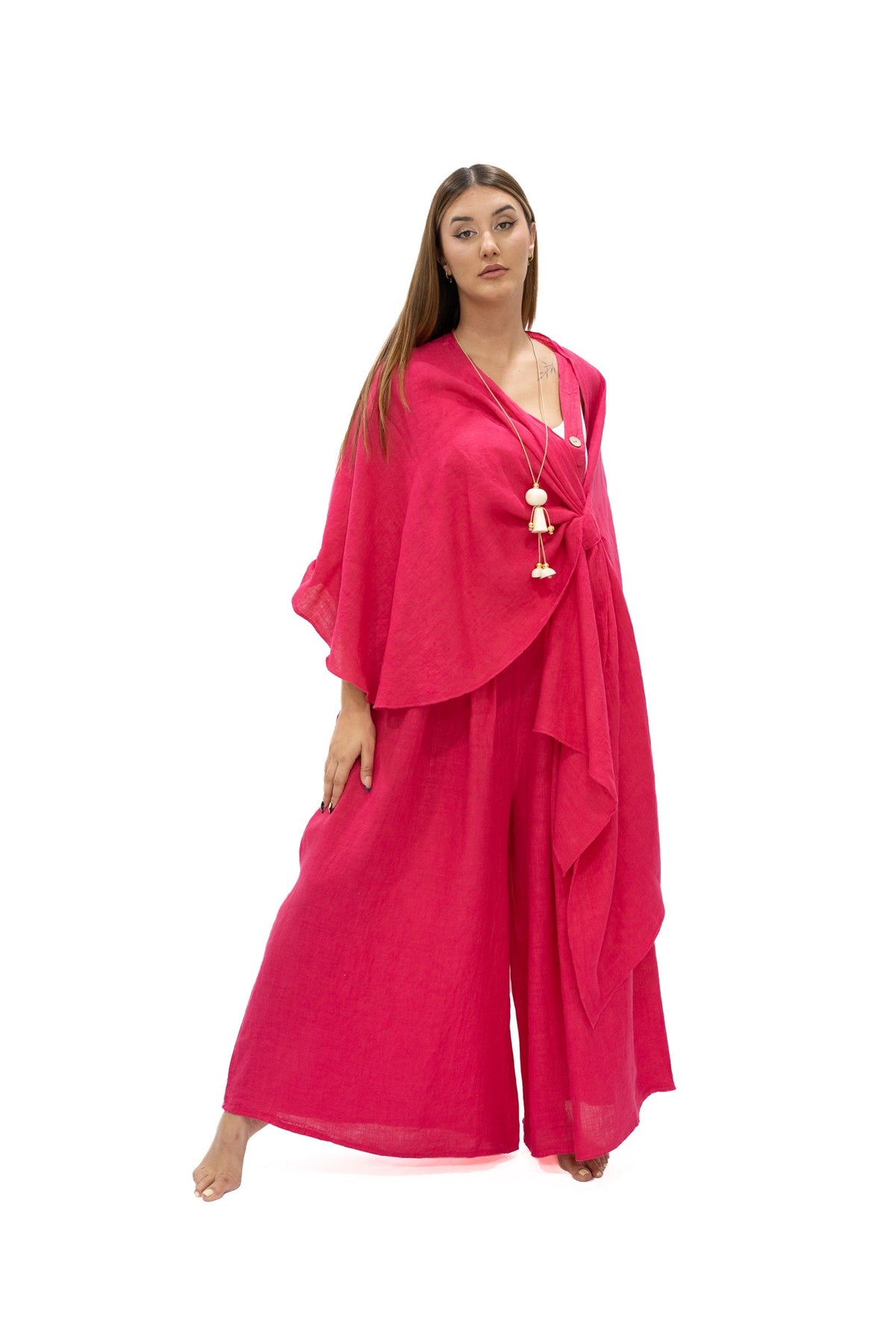 Túnica Chichi lino fucsia