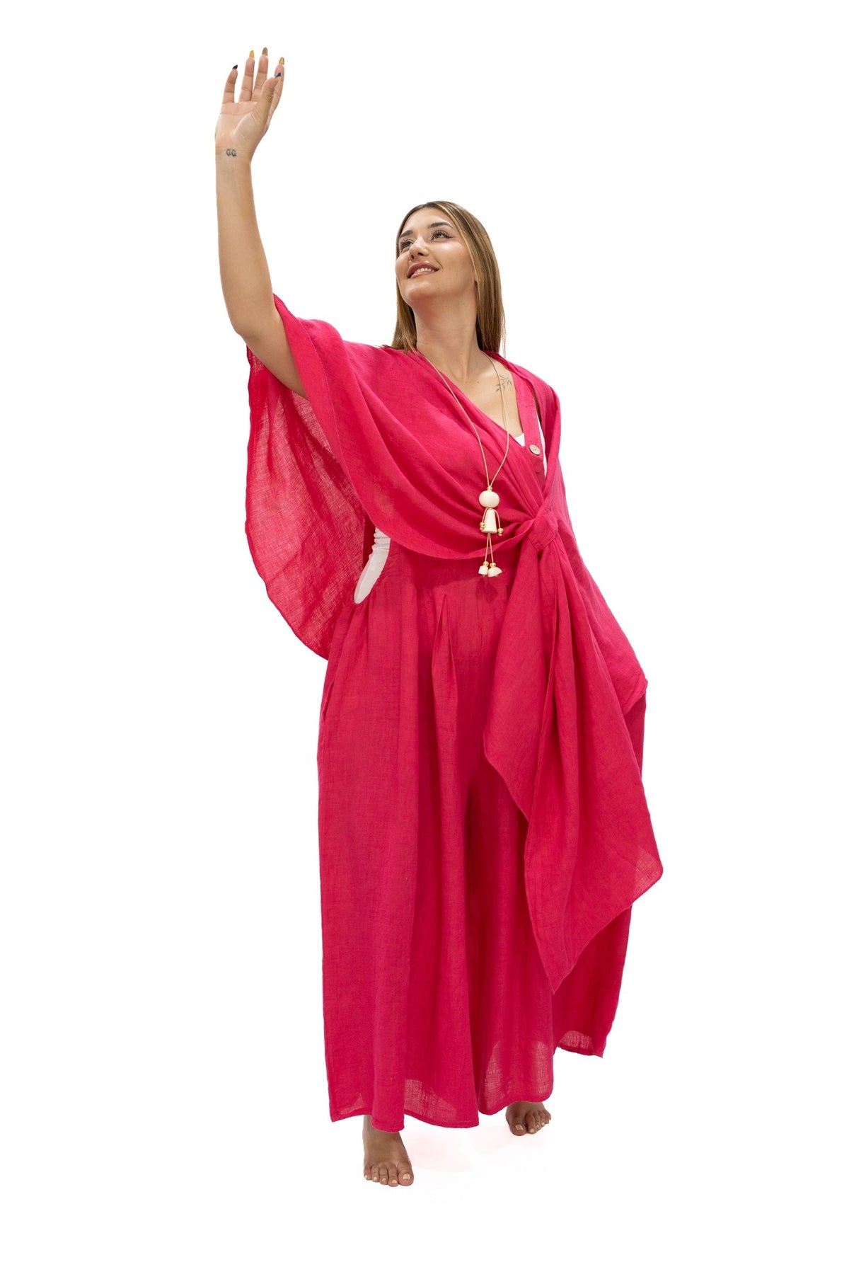 Túnica Chichi lino fucsia