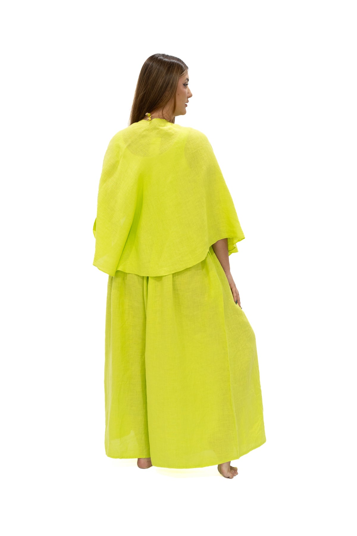 Set Túnica Chichi y Jumper Cira lino limón