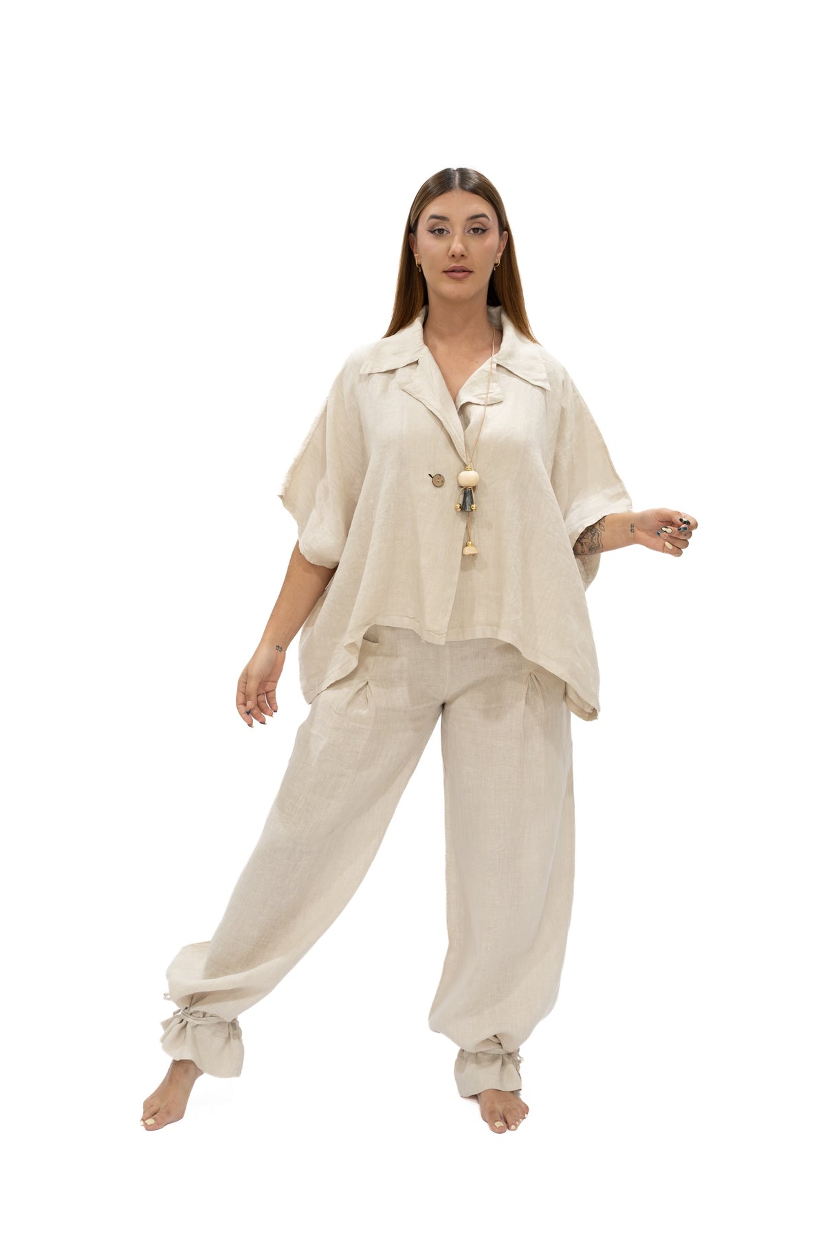 Top Kira lino beige