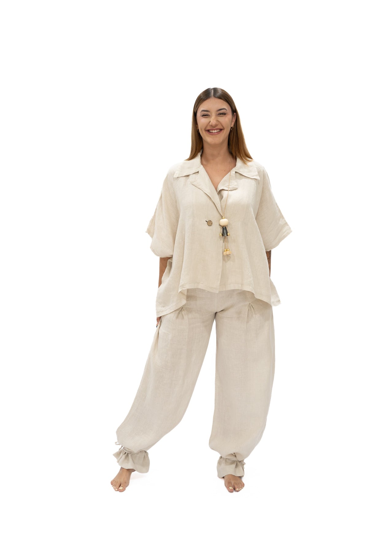 Top Kira lino beige