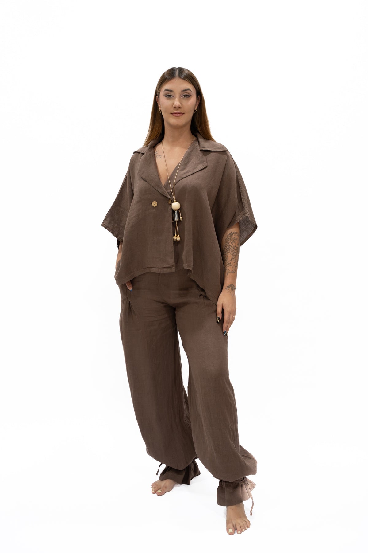 Top Kira lino chocolate