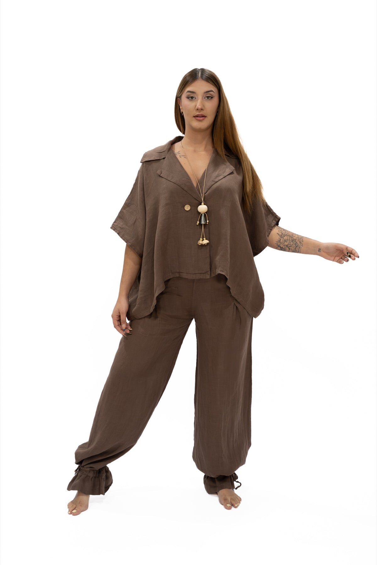 Top Kira lino chocolate
