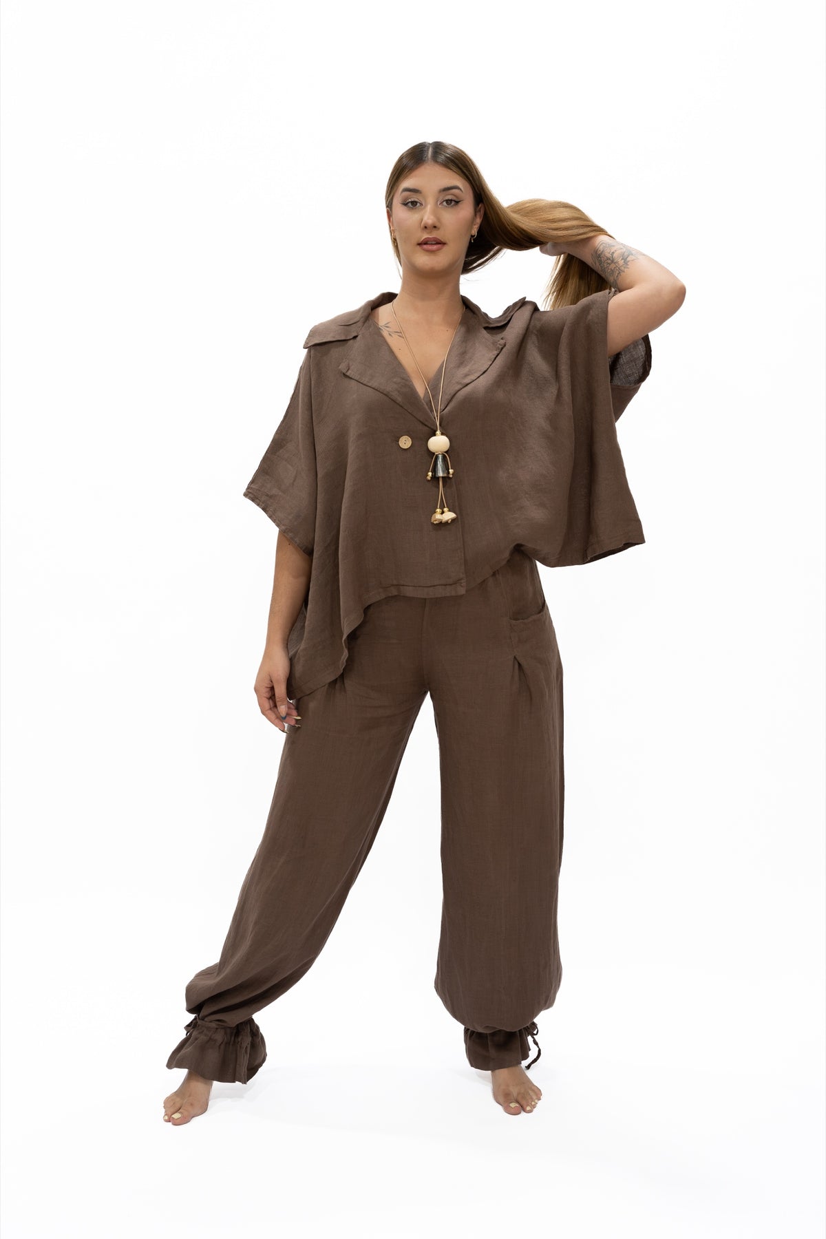 Top Kira lino chocolate