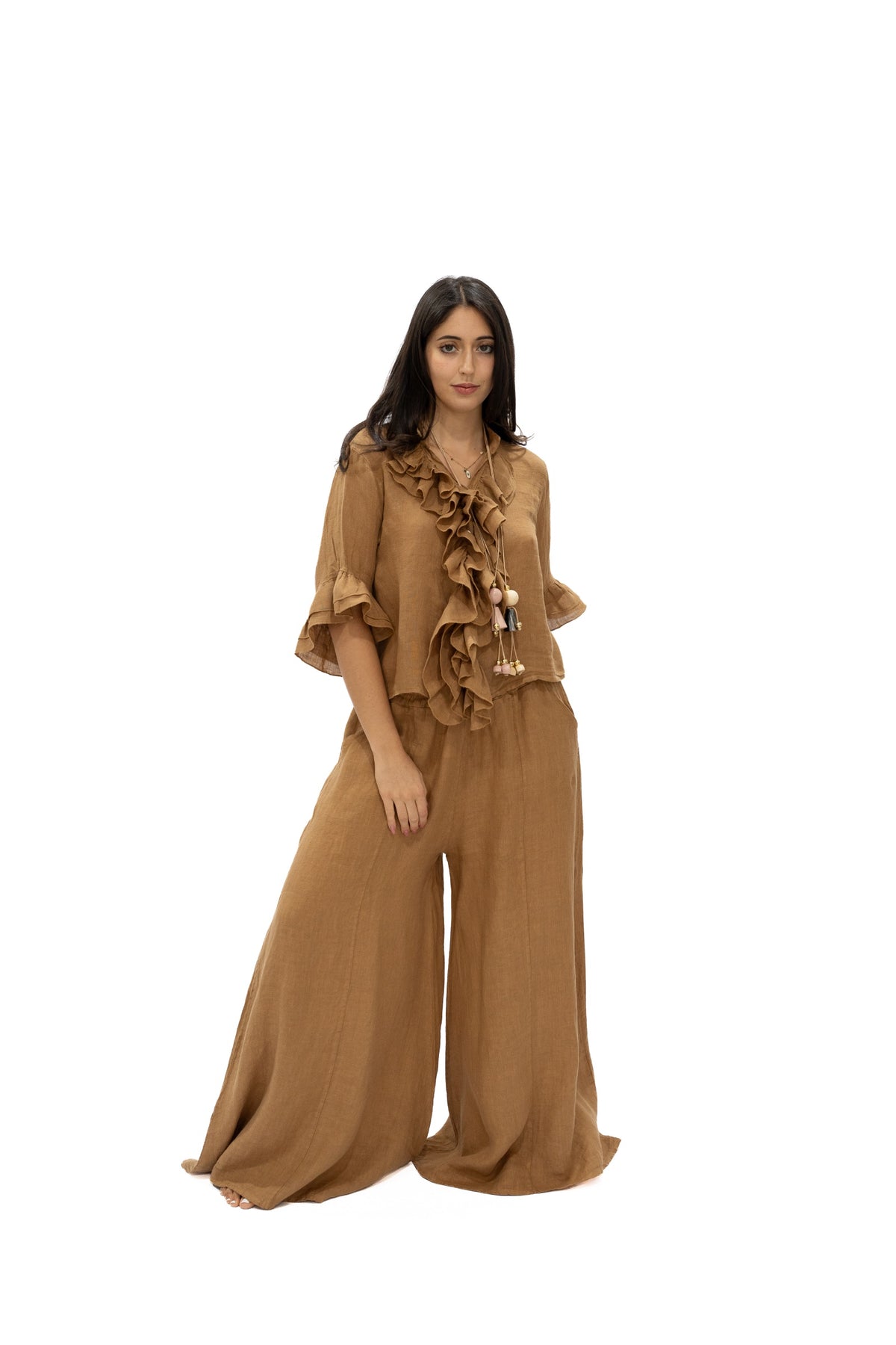 Top Marquesa lino carmelita