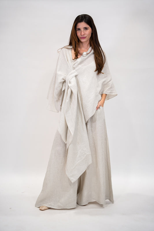 Túnica Chichi lino beige