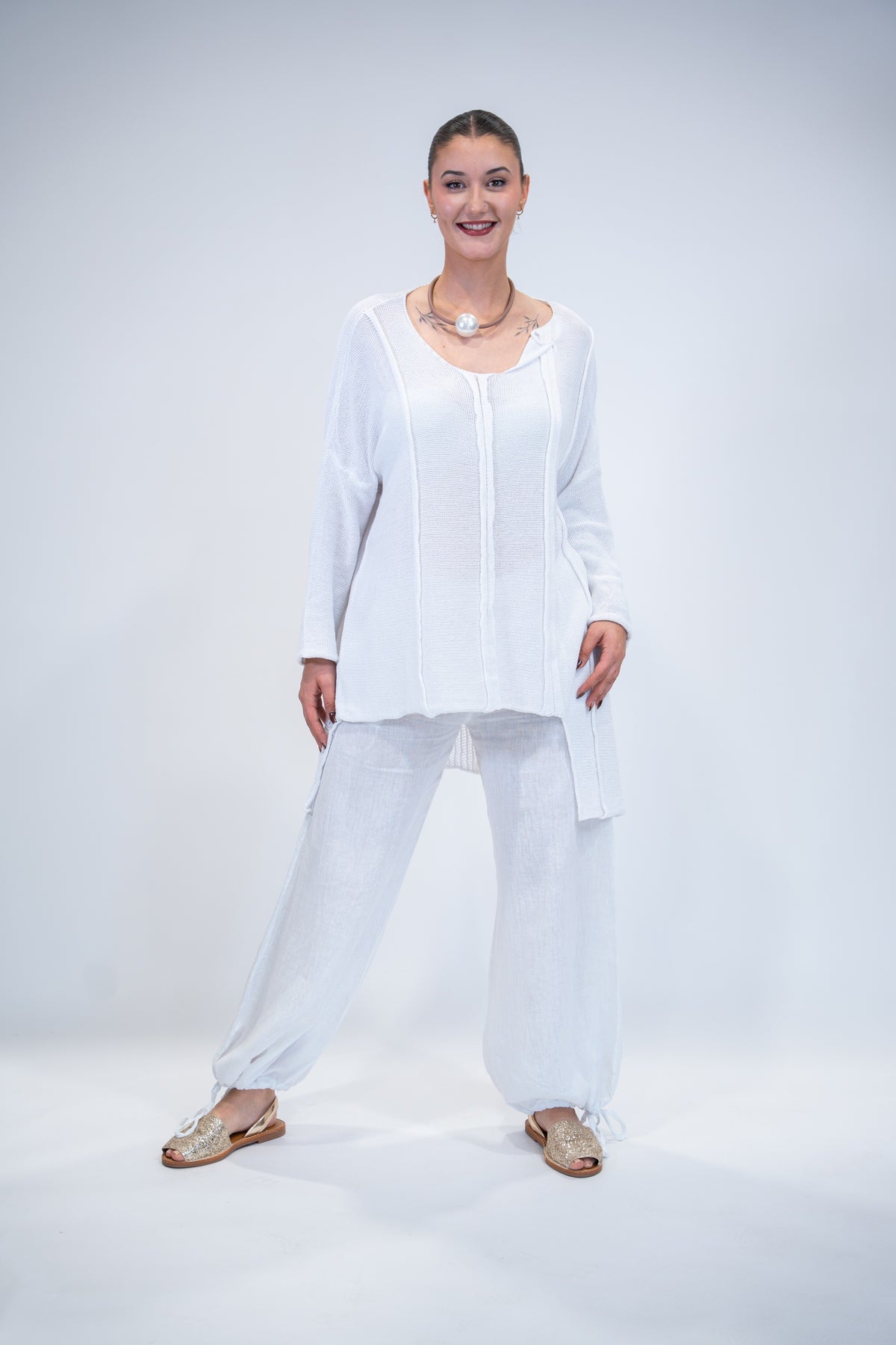 Túnica Crochet Magy blanca
