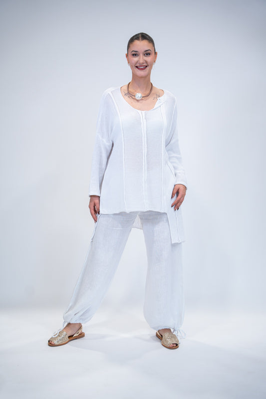 Túnica Crochet Magy blanca