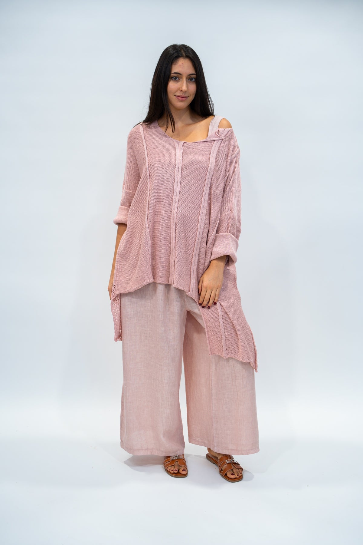Túnica Crochet Magy rosa bebé
