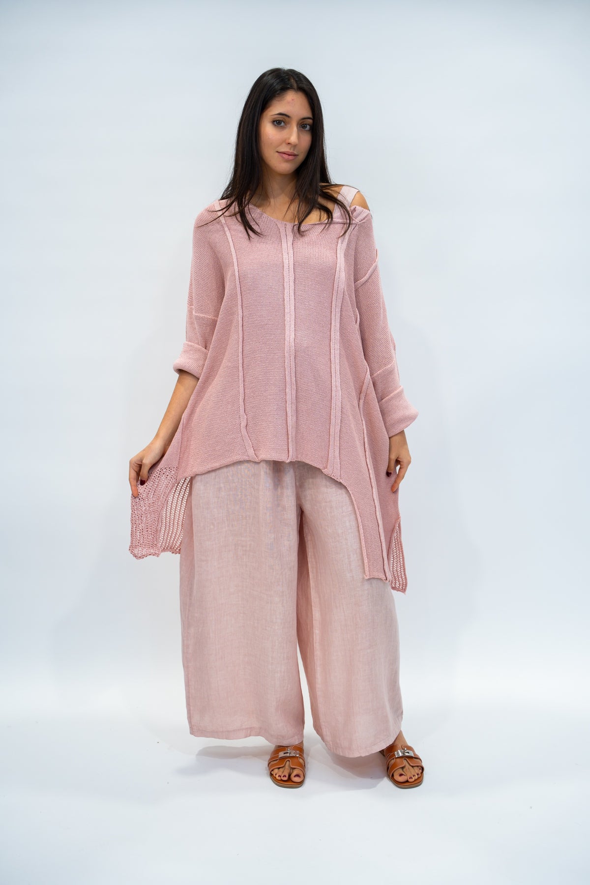 Túnica Crochet Magy rosa bebé